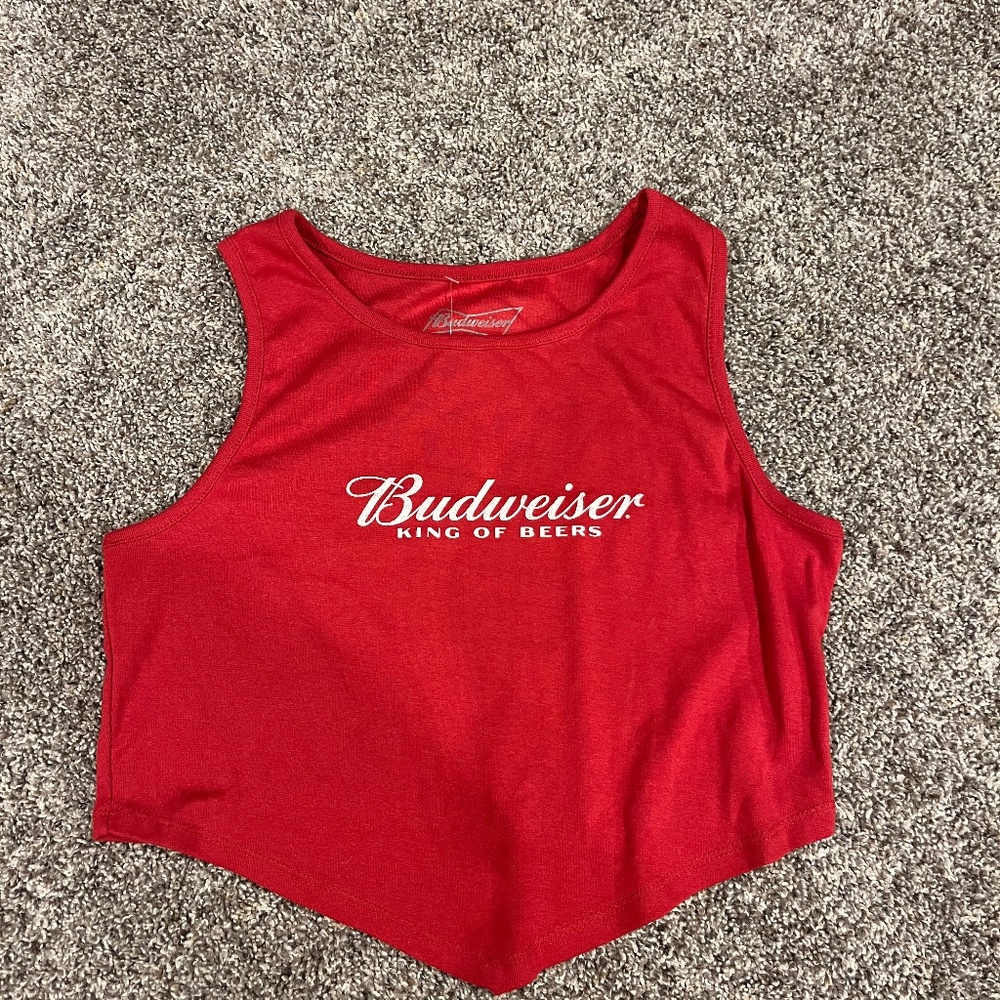 Budweiser red tank top